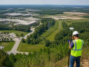 ALTA survey mapping a large corporate development site with multiple parcels in Frisco Texas